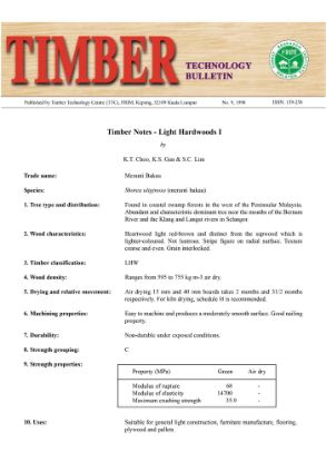 Picture of Timber Notes - Light Hardwoods I