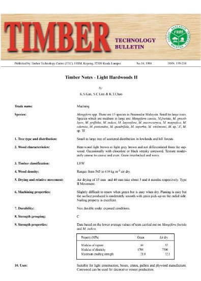 Picture of Timber Notes - Light Hardwoods II
