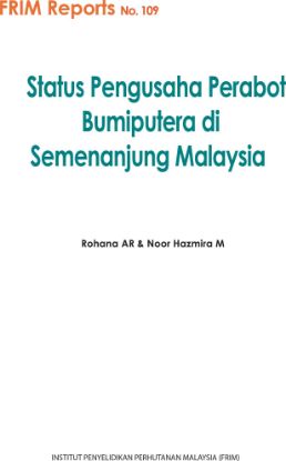 Picture of Status Pengusaha Perabot Bumiputera di Semenanjung Malaysia