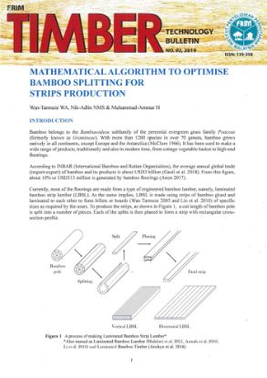 Picture of Mathematical Algorithm to Optimise Bamboo Splitting for Strips Production