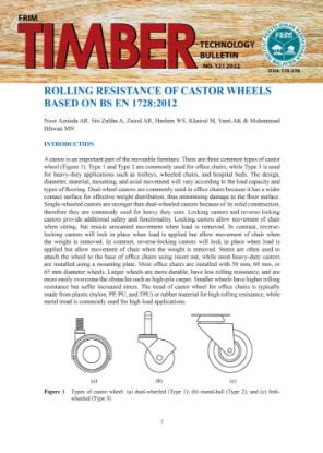 Picture of Rolling Resistance of Castor Wheels Based On BS EN 1728:2012