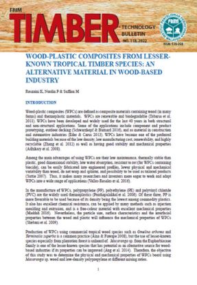 Picture of  Wood-Plastic Composites from Lesser-Known Tropical Timber Species: An Alternative Material in Wood-Based Industry