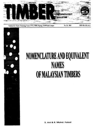 Picture of Nomenclature And Equivalent Names Of Malaysian Timbers