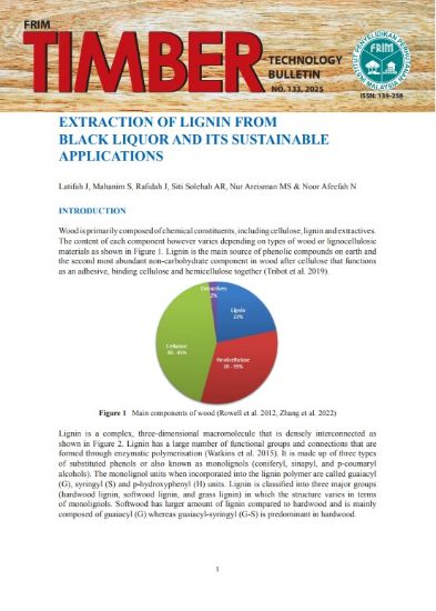 Picture of Extraction of lignin from black liquor and its sustainable applications