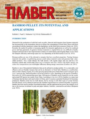 Picture of Bamboo Pellet: Its Potential and Applications