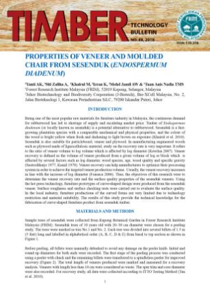 Picture of Properties Of Veneer And Moulded Chair From Sesenduk (Endospermum Diadenum)