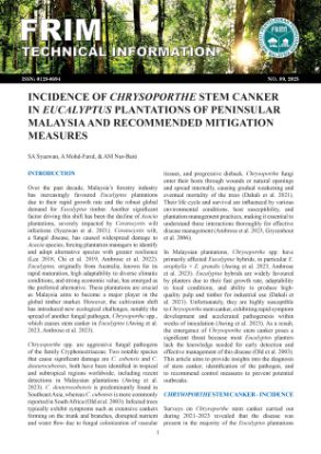 Picture of Incidence of Chrysoporthe Stem Canker in Eucalyptus Plantations of Peninsular Malaysia and Recommended Mitigation Measures 