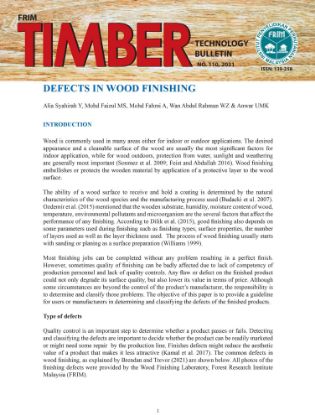 Picture of Defects in Wood Finishing