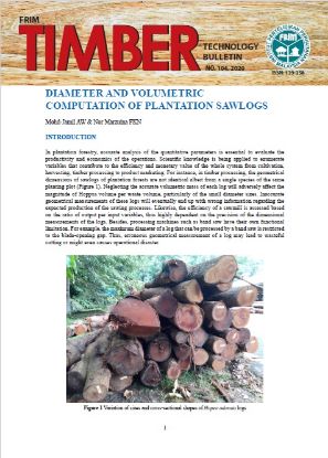 Picture of Diameter and Volumetric Computation of Plantation Sawlogs