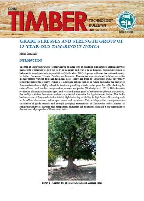 Picture of Grade Stresses and Strength Group of 15-Year-Old Tamarindus Indica