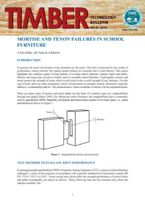 Picture of Mortise and Tenon Failures In School Furniture 2018