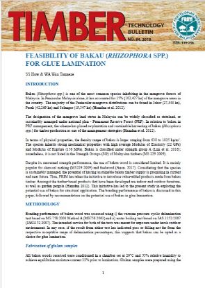 Picture of Feasibility of Bakau (Rhizophora SPP.) for Glue Lamination