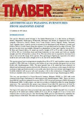 Picture of Aesthetically Pleasing Furnitures from Maesopsis Eminii