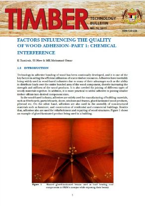 Picture of Factors Influencing the Quality of Wood Adhesion–Part 1: Chemical Interference
