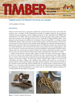 Picture of Verification of products sold as Gaharu