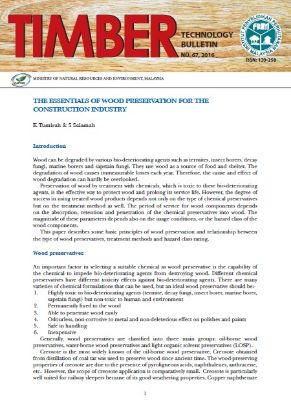 Picture of  The Essentials of Wood Preservation for the Construction Industry