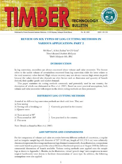 Picture of Review On Six Types Of Log Cutting Methods In Various Application: Part 2