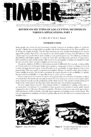 Picture of Review On Six Types Of Log Cutting Methods In Various Applications: Part 1