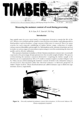 Picture of Measuring the moisture content of wood during processing